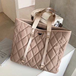 NWT Quilted Khaki Zipper Tote Fashion Women’s Handbag